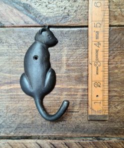 Coat Hook CAT Cast Antique Iron 145mm