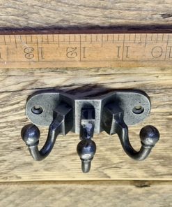 Coat Hook Triple HAWTHORN Cast Antique Iron