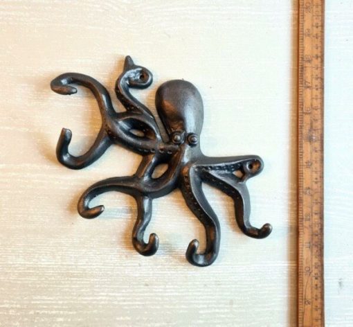 Multi Hook OCTOPUS Antique Iron 200mm Upright Head