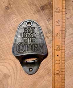 Bottle Opener Wall Mounted GOLF THE OPEN Cast Ant Iron