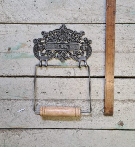 Toilet Roll Holder Fancy TOILET Ant Iron Wire & Wood