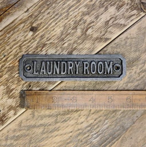 Plaque LAUNDRY ROOM Ant Iron 148mm x 36mm