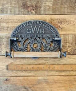 Kitchen Roll Holder GWR Cast Antique Iron for 9 Roll