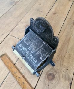 Toilet Roll Holder with Lid GWR Cast Antique Iron 150mm