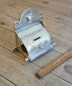 Toilet Roll Holder Lid LONDON TOWN Penny Slot Solid Brass 6