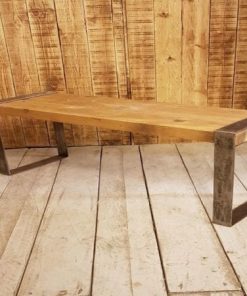 Bench End Coffee Table SLEEPER Ant Iron 410 x 300mm Gap 47mm