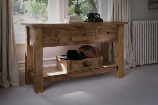 Rustic plank console tables - Image 3